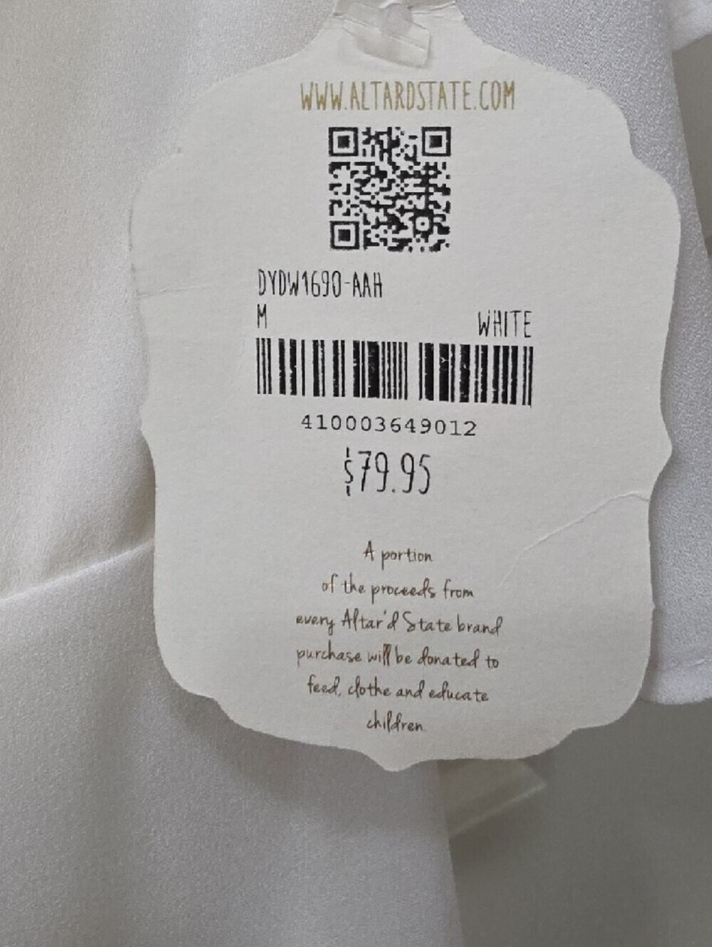Altar'd State White Ruffle Faux Wrap Mini Dress - Medium - Picture 7 of 10